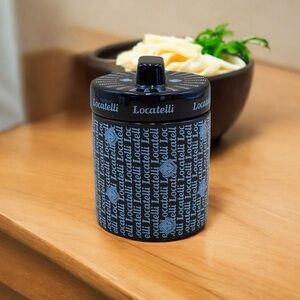 Locatelli Formaggiera Stoneware Bowl For Grated Cheese Ceramic Jar